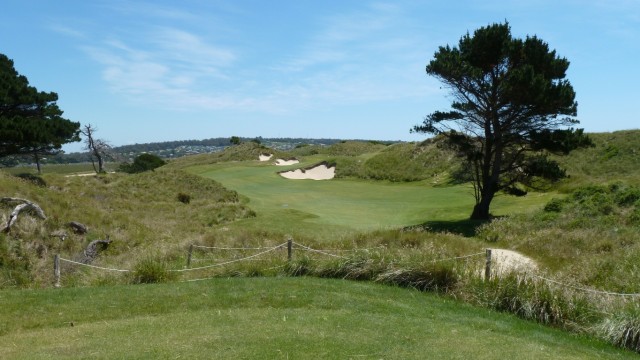 The 4th tee at Barnbougle Dunes