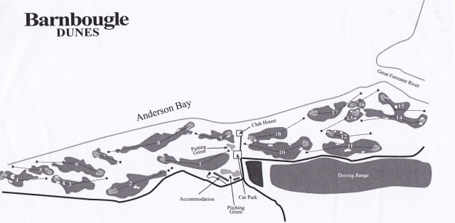 Course map for Barnbougle Dunes