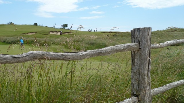 The practice green at Barnbougle Dunes