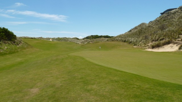 The 15th green at Barnbougle Lost Farm