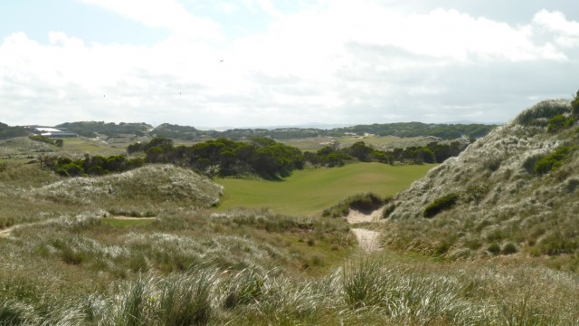 The 5th tee at Barnbougle Lost Farm