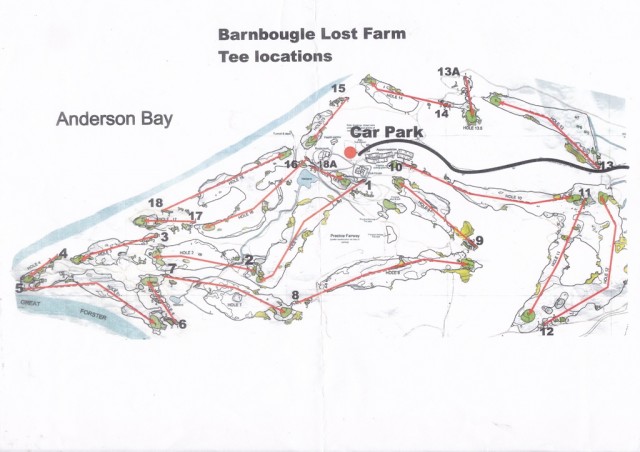 Course map for Barnbougle Lost Farm