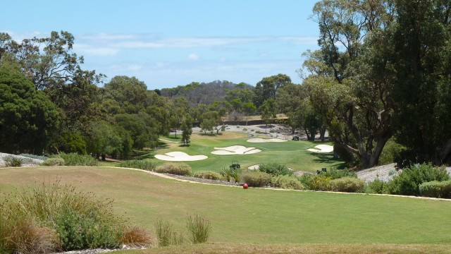 The elevated 16th tee at Cottesloe Golf Club