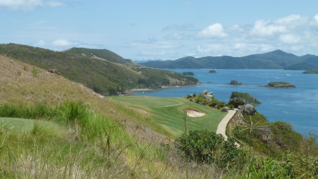 Scenic view from the 16th tee at Hamilton Island Golf Club