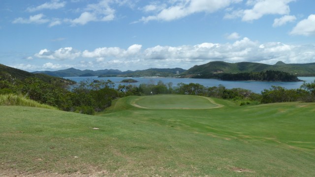 Looking down to 17th green at Hamilton Island Golf Club