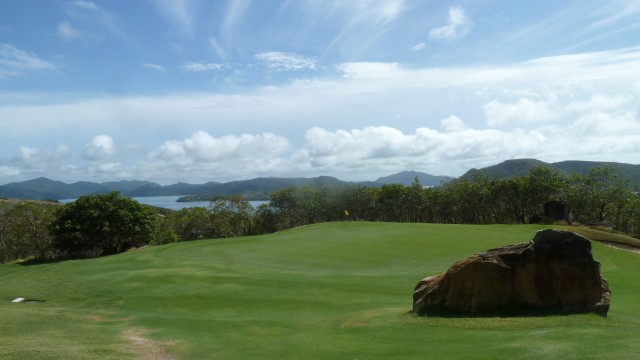 Looking across at the 7th green at Hamilton Island Golf Club