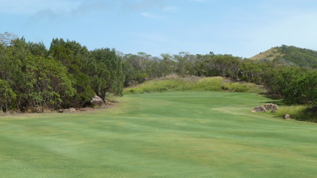 Fairway view of the 8th green at Hamilton Island Golf Club