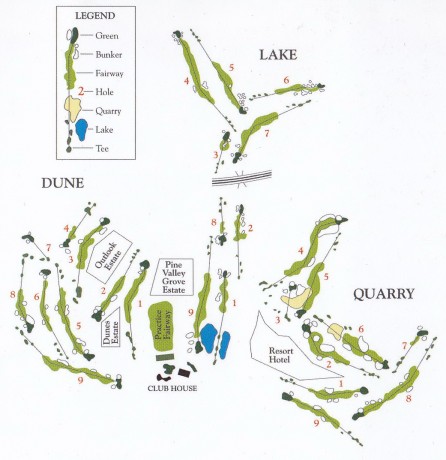 Course map for Joondalup Golf Resort