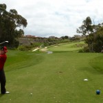 Playing partner Jason on the Joondalup Resort Dune Course