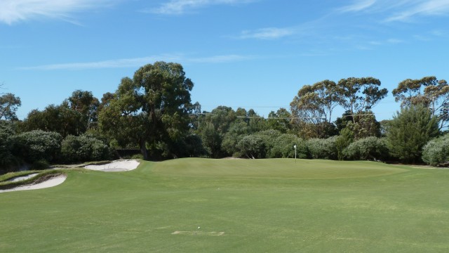 The 14th green at Kingston Heath Golf Club