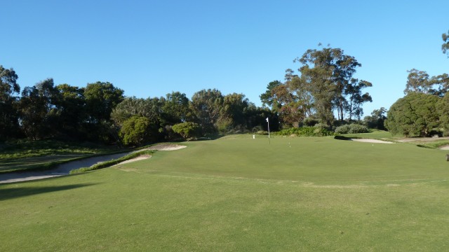 The 19th green at Kingston Heath Golf Club