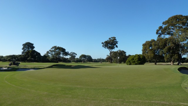 The 2nd green at Kingston Heath Golf Club