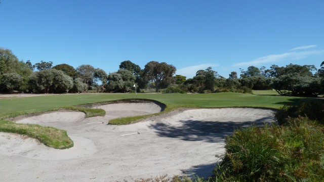 The 9th green at Kingston Heath Golf Club