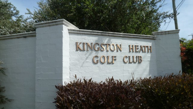 The entrance at Kingston Heath Golf Club