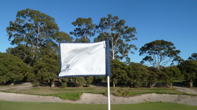 The pinflags at Kingston Heath Golf Club