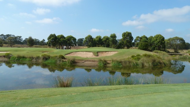 The 18th green at Macquarie Links