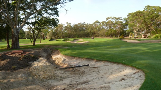 Construction on the 8th fairway at Monash Country Club