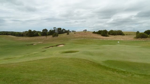 The 15th green at Moonah Links Open Course