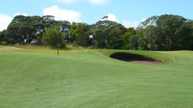 The 1st green at Moonah Links Open Course