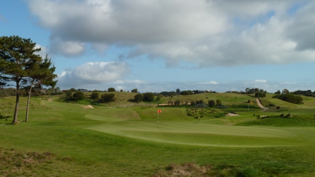 The 9th green at Moonah Links Open Course