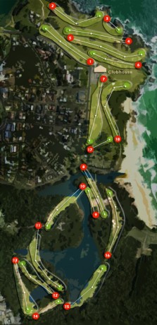 Course map for Narooma Golf Club