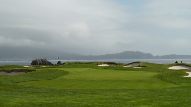 The 17th green at Pebble Beach Golf Links