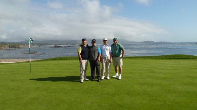 Playing group at Pebble Beach Golf Links