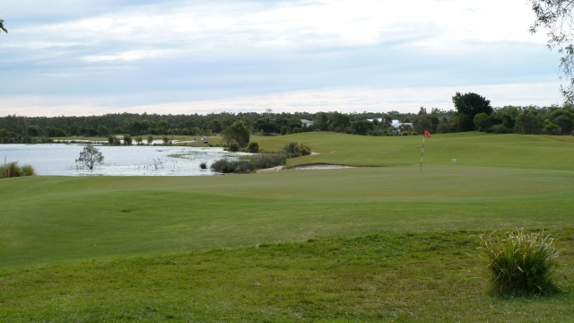 The 3rd green at Pelican Waters Golf Club