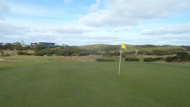 The 10th green at Portsea Golf Club