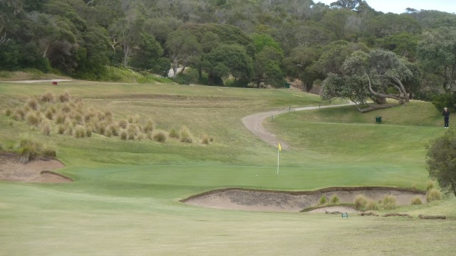 The 14th green at Portsea Golf Club