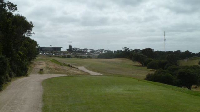 The 18th tee at Portsea Golf Club