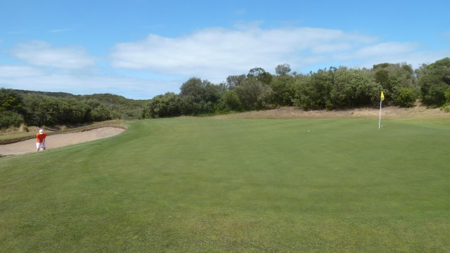 The 1st green at Portsea Golf Club