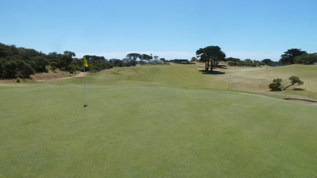 The 9th green at Portsea Golf Club