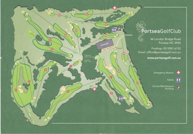 Course map of Portsea Golf Club