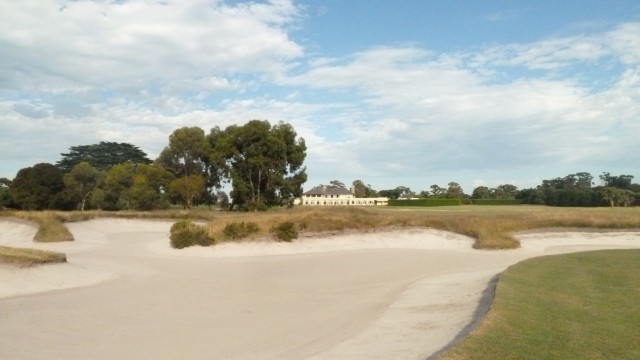 The clubhouse at Royal Melbourne Golf Course