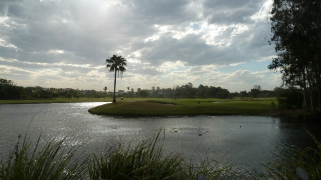 The 13th green at Sanctuary Cove Golf & Country Club Palms Course