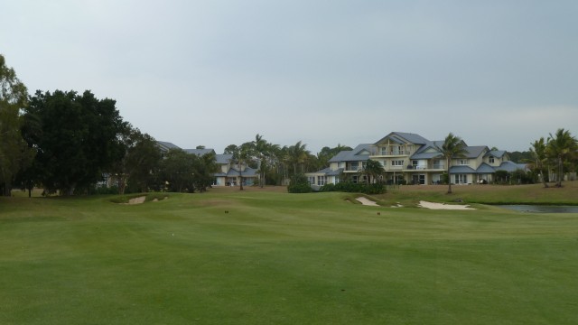 The 18th fairway at Sanctuary Cove Golf & Country Club Palms Course