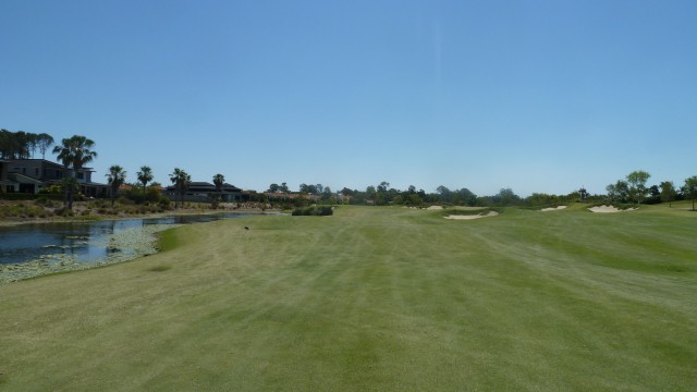 The 1st fairway at Sanctuary Cove Golf & Country Club Palms Course