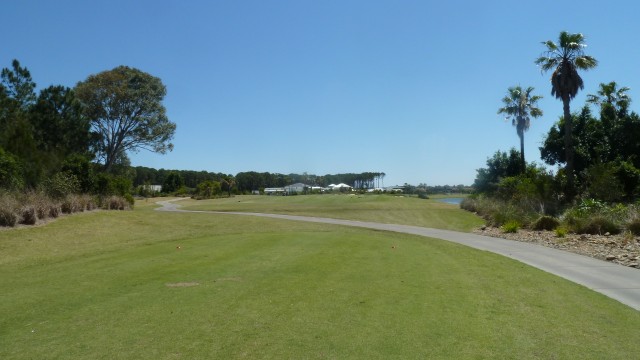 The 1st tee at Sanctuary Cove Golf & Country Club Palms Course