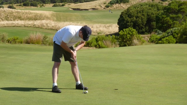 James putting at St Andrews Beach