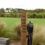 Typical hole markers at St Michaels Golf Club