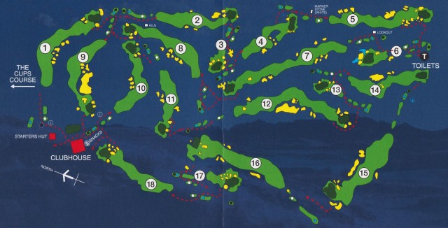 Course map for The Dunes Golf Links