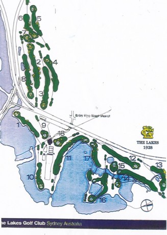 Map of The Lakes Golf Club