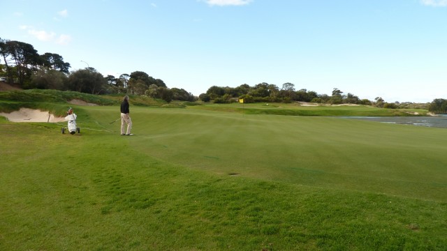 The 11th green at The Lakes Golf Club