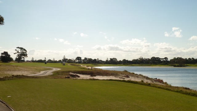 The 11th tee at The Lakes Golf Club