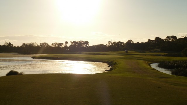 The 17th tee at The Lakes Golf Club