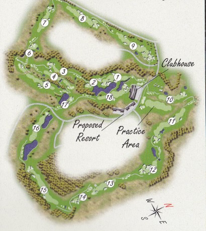 Course map for Twin Creeks Golf & Country Club