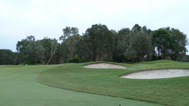 The 1st green at Twin Waters Golf Club