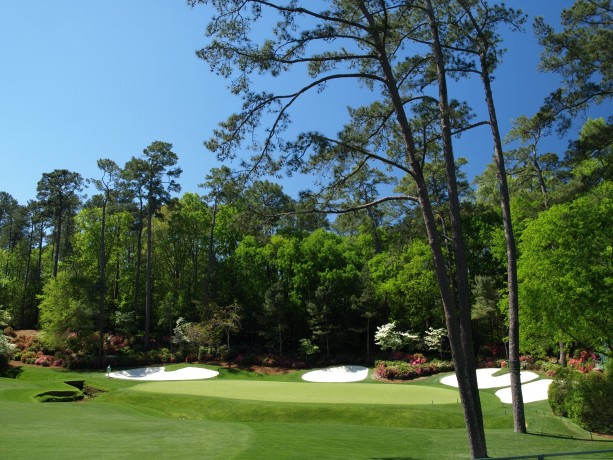 The 13th green at Augusta National Golf Club