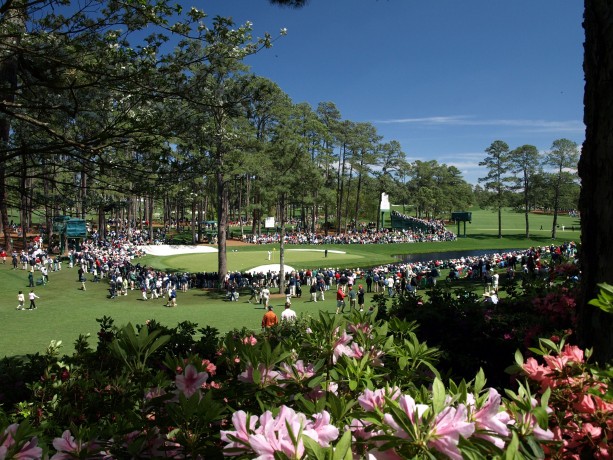 View of the 16th hole at Augusta National Golf Club